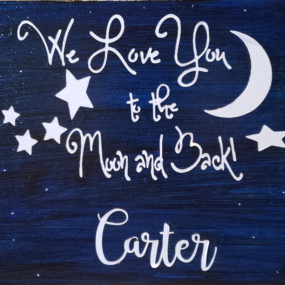 We love you hand painted 4 x 6